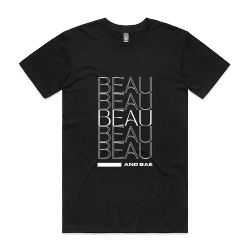 Beau and Bae (White Print), Men's T Thumbnail
