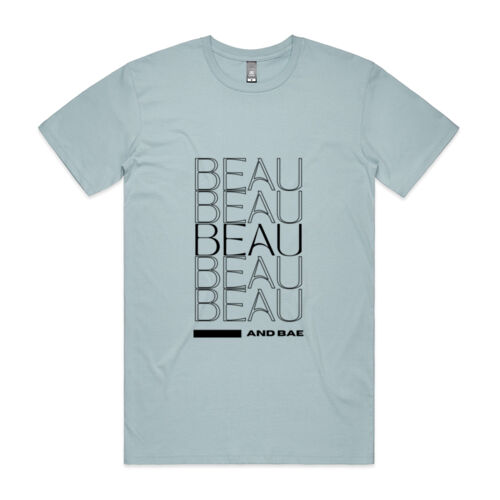 Beau and Bae (Black Print), Men's T Thumbnail
