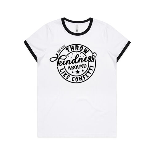 Throw Kindness, Women's Ringer T Thumbnail