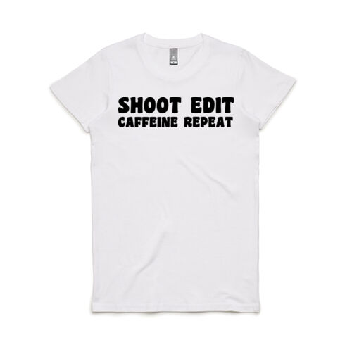 Shoot, Edit, Caffeine, Repeat, Women's T Thumbnail